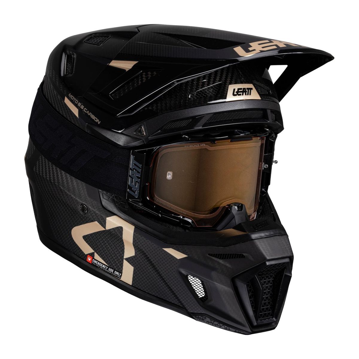 Kit Casco Moto 9.5 Antiparra 6.5 Iriz V25 Carbono Leatt